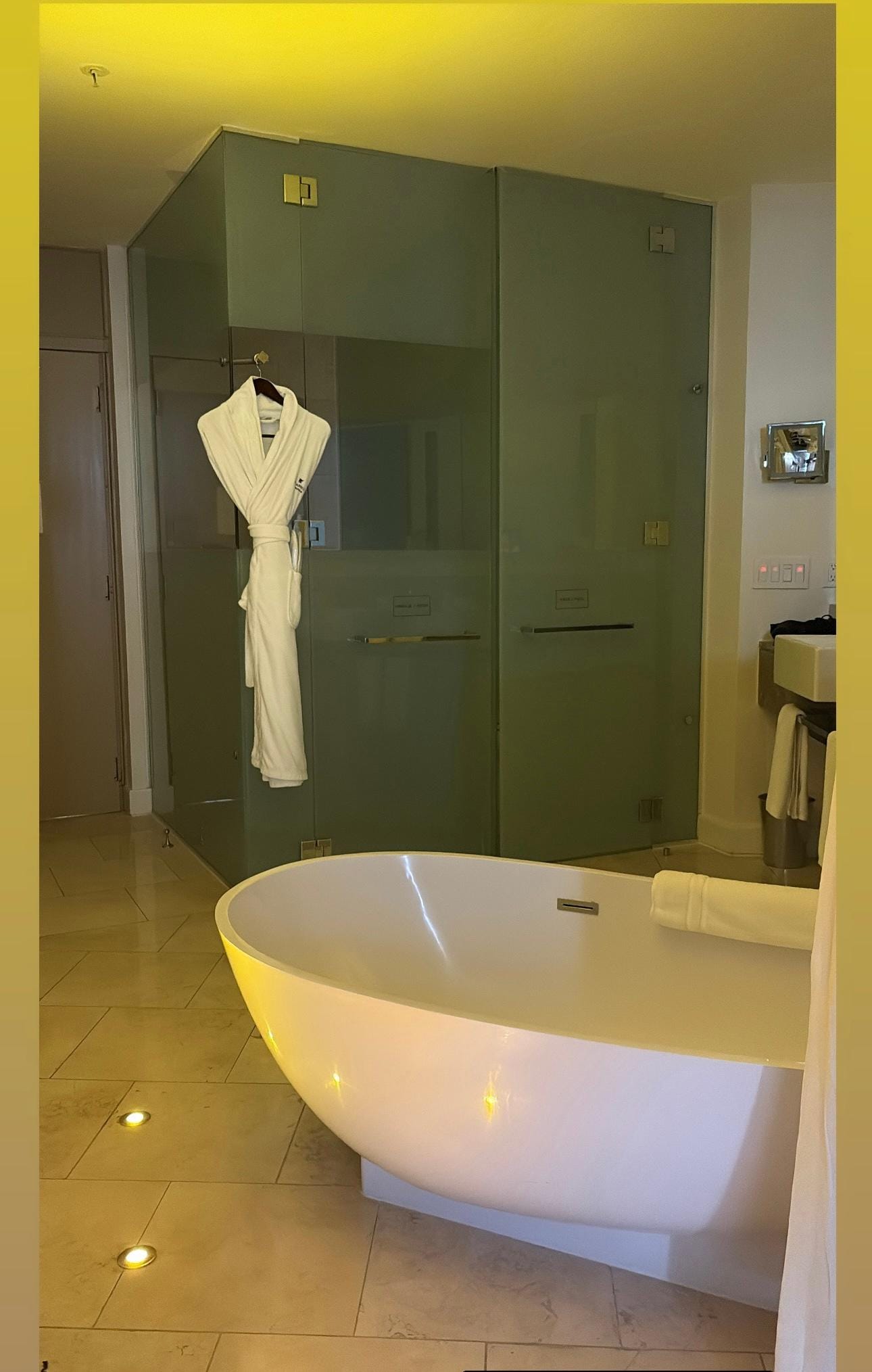 Inside room tub and shower