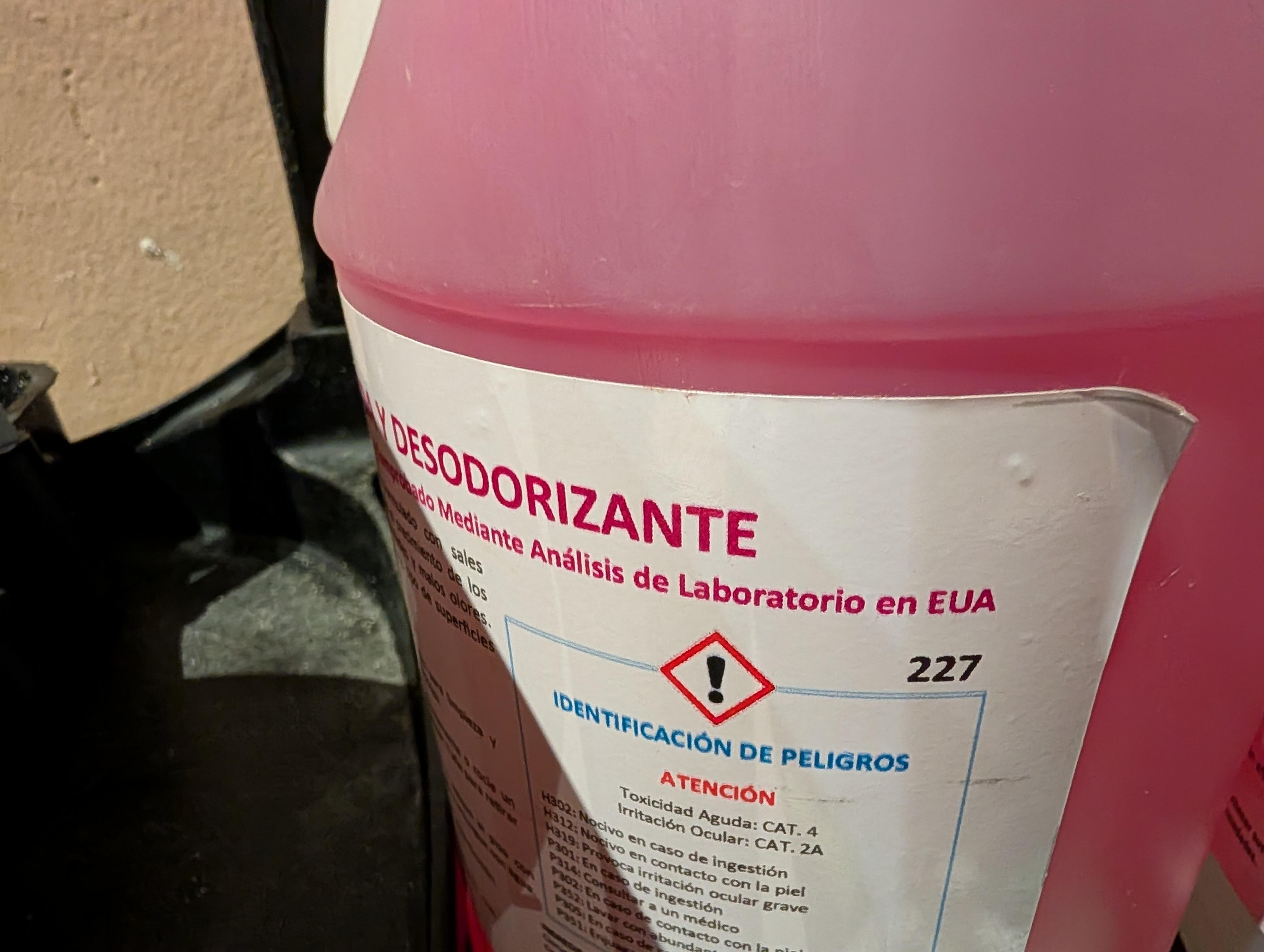 Chemical left in room