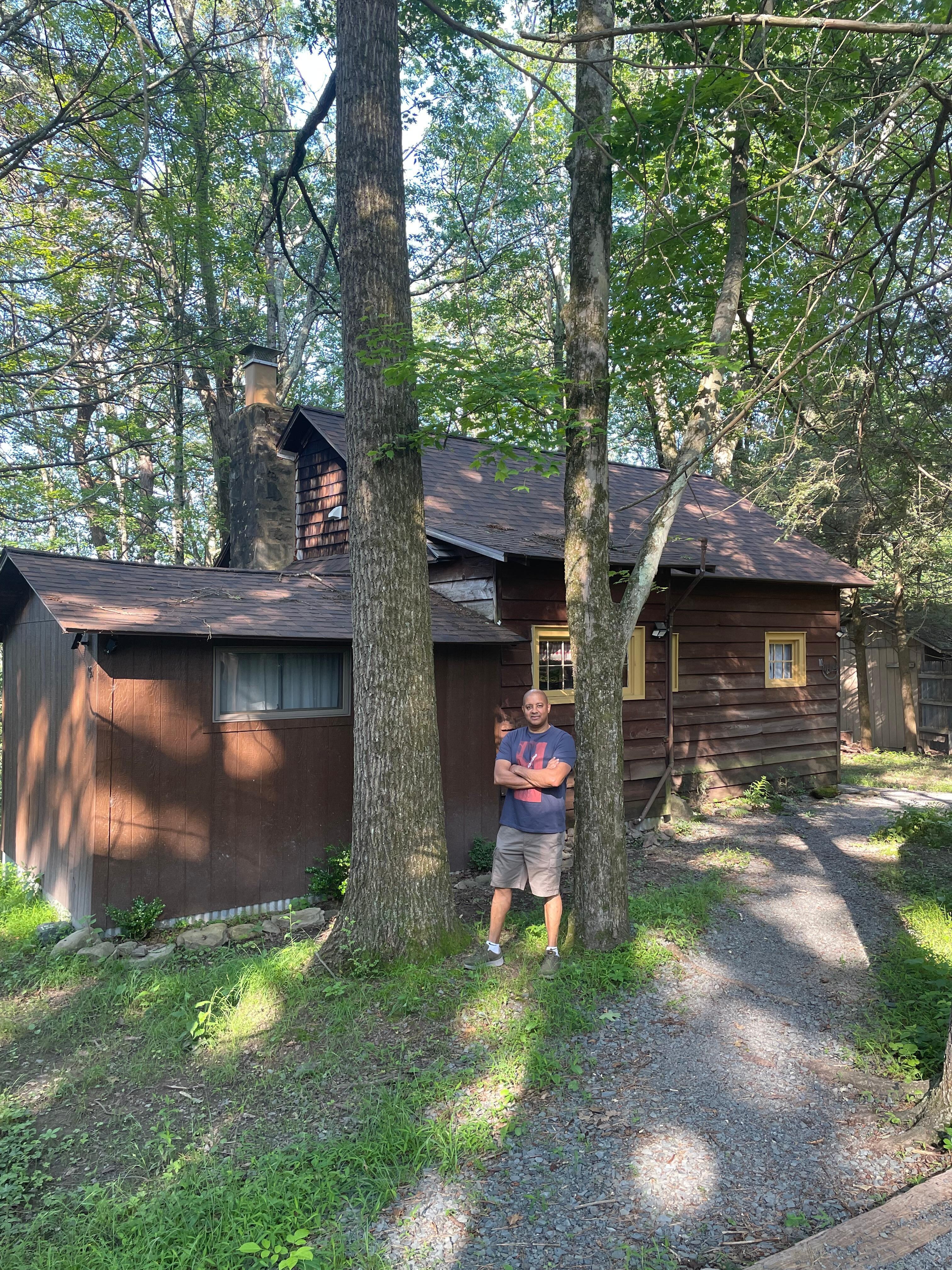 In front of of the cabin