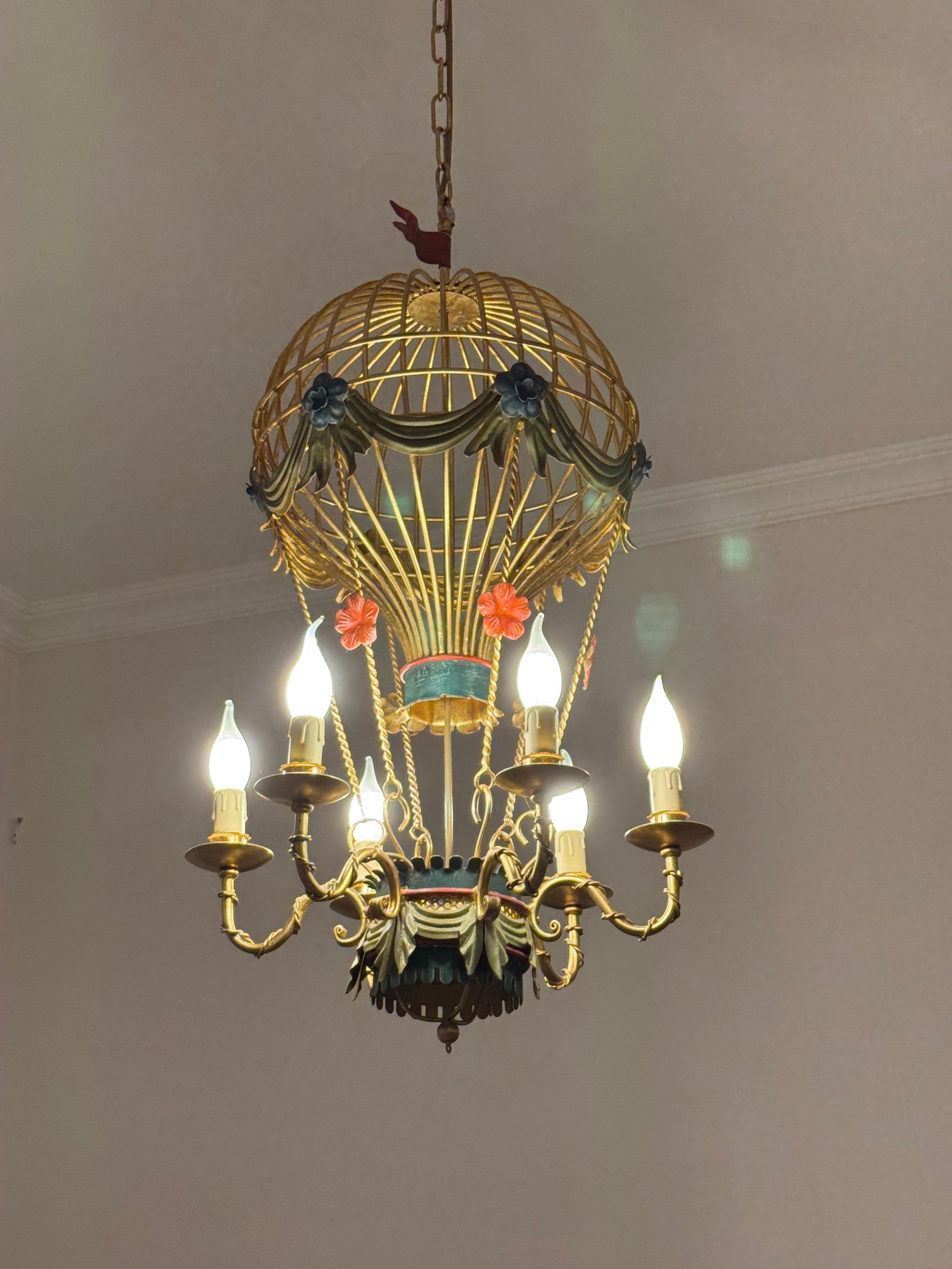 Hot air balloon light fixture. 