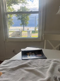 Yahtzee and reading with a great view in the morning