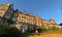The rear of this once magnificent building