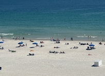 Beach chairs available to rent