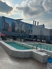 Rooftop pool and lounge