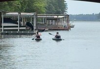 Enjoying the kayaks