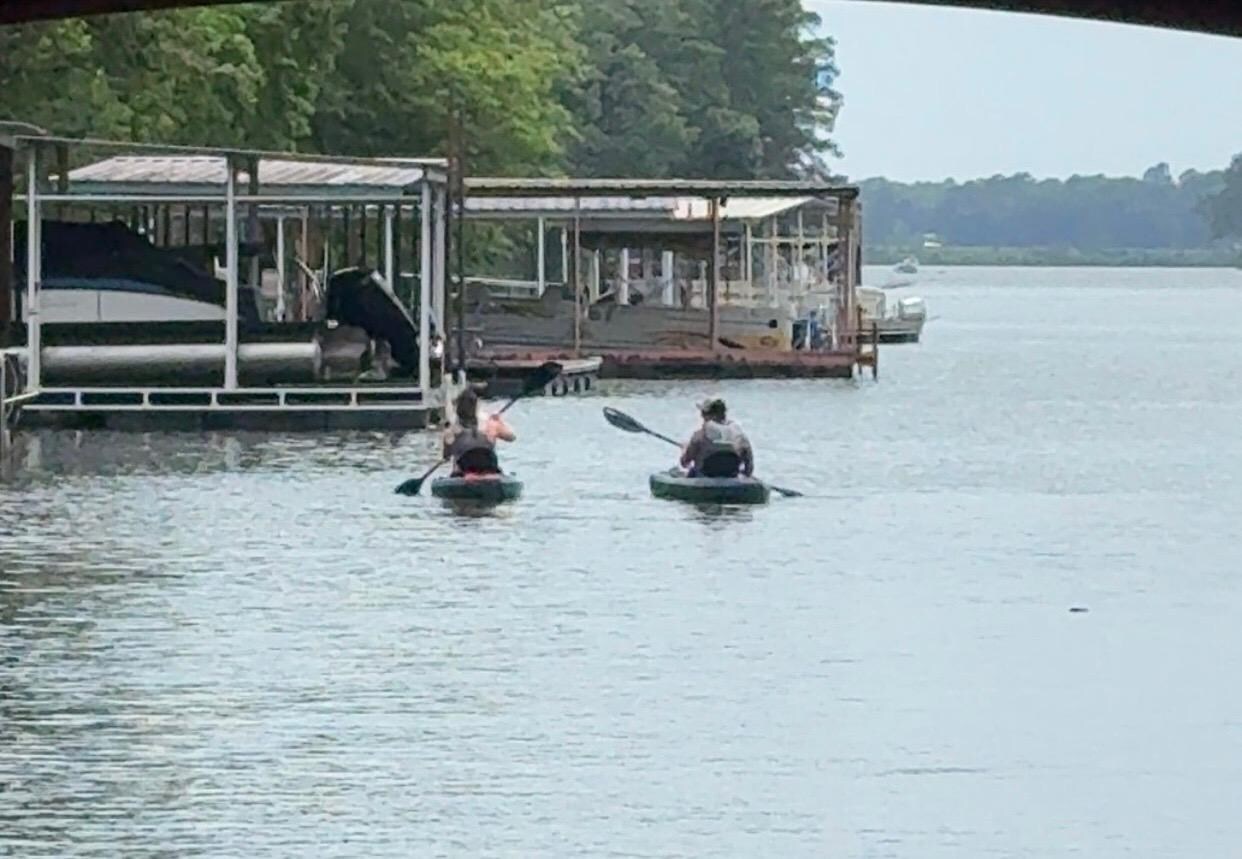 Enjoying the kayaks