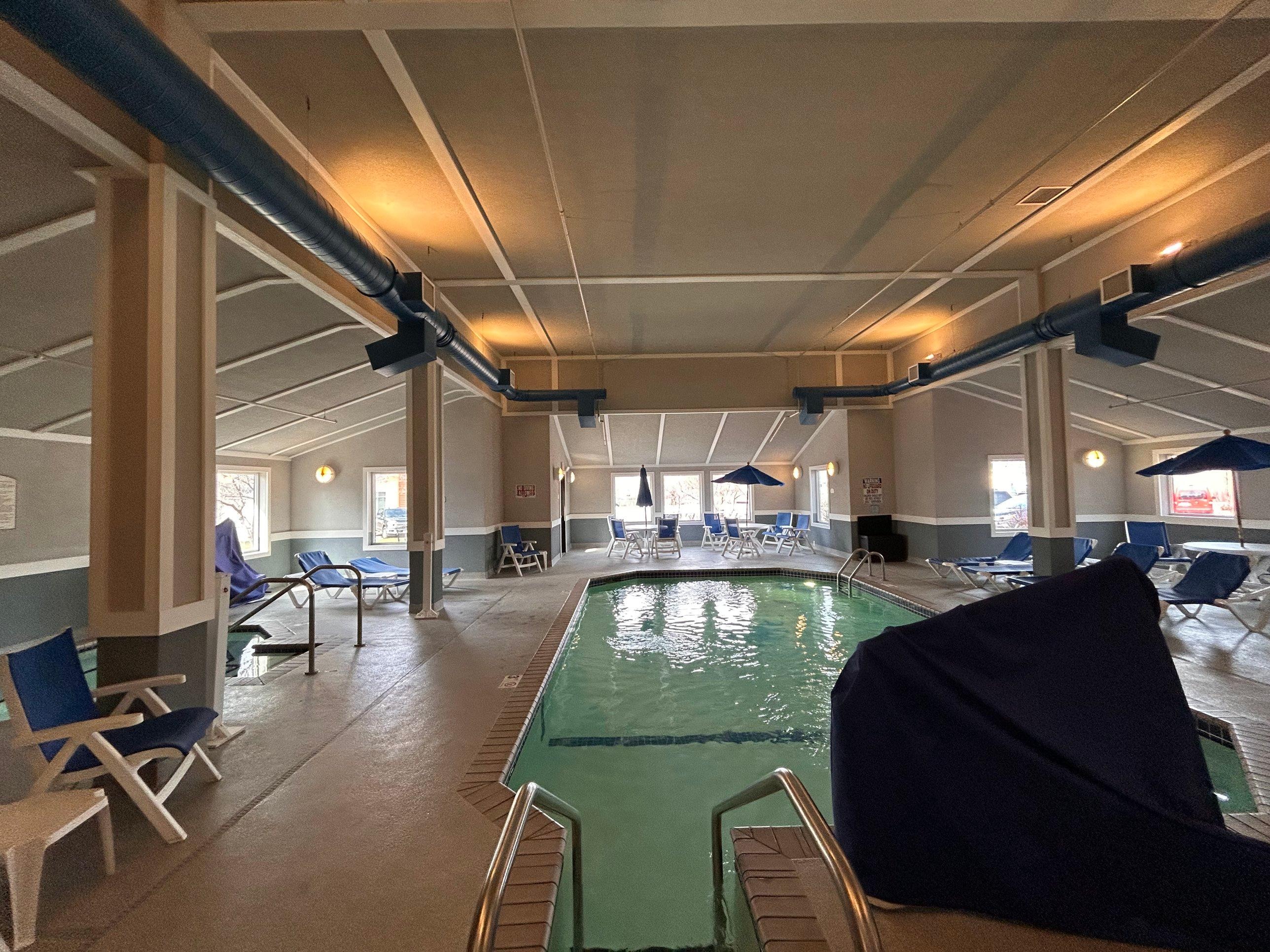 Pool area. Yes it's small but fine with kids. Goes 4ft. only