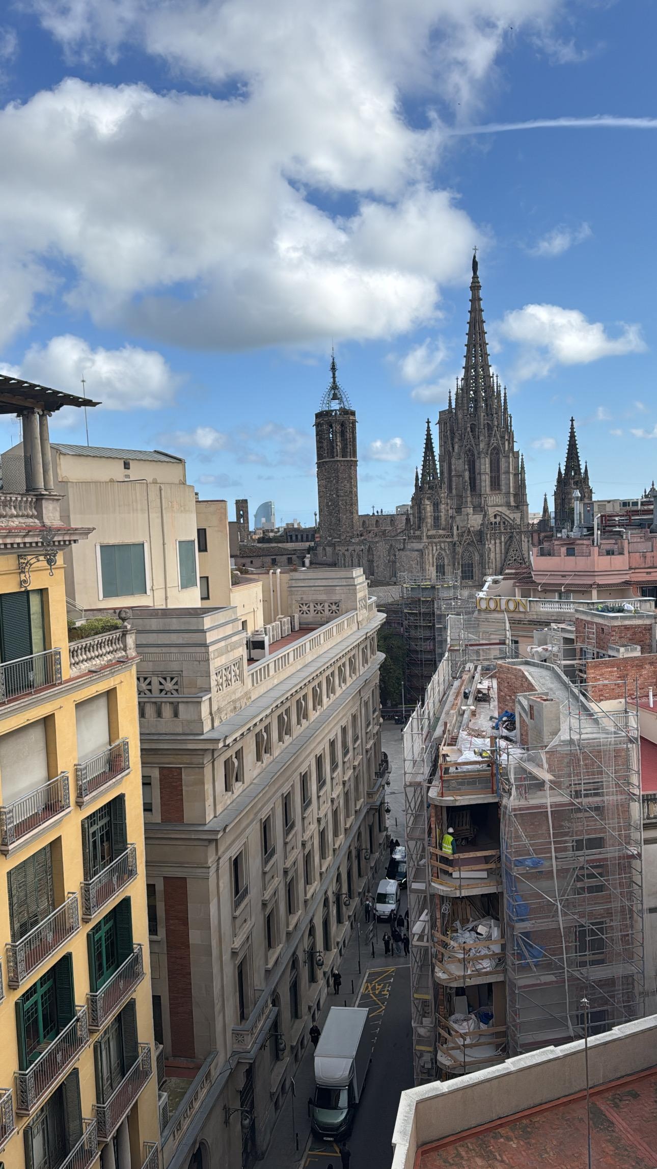 The rooftop had a great view