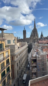 The rooftop had a great view