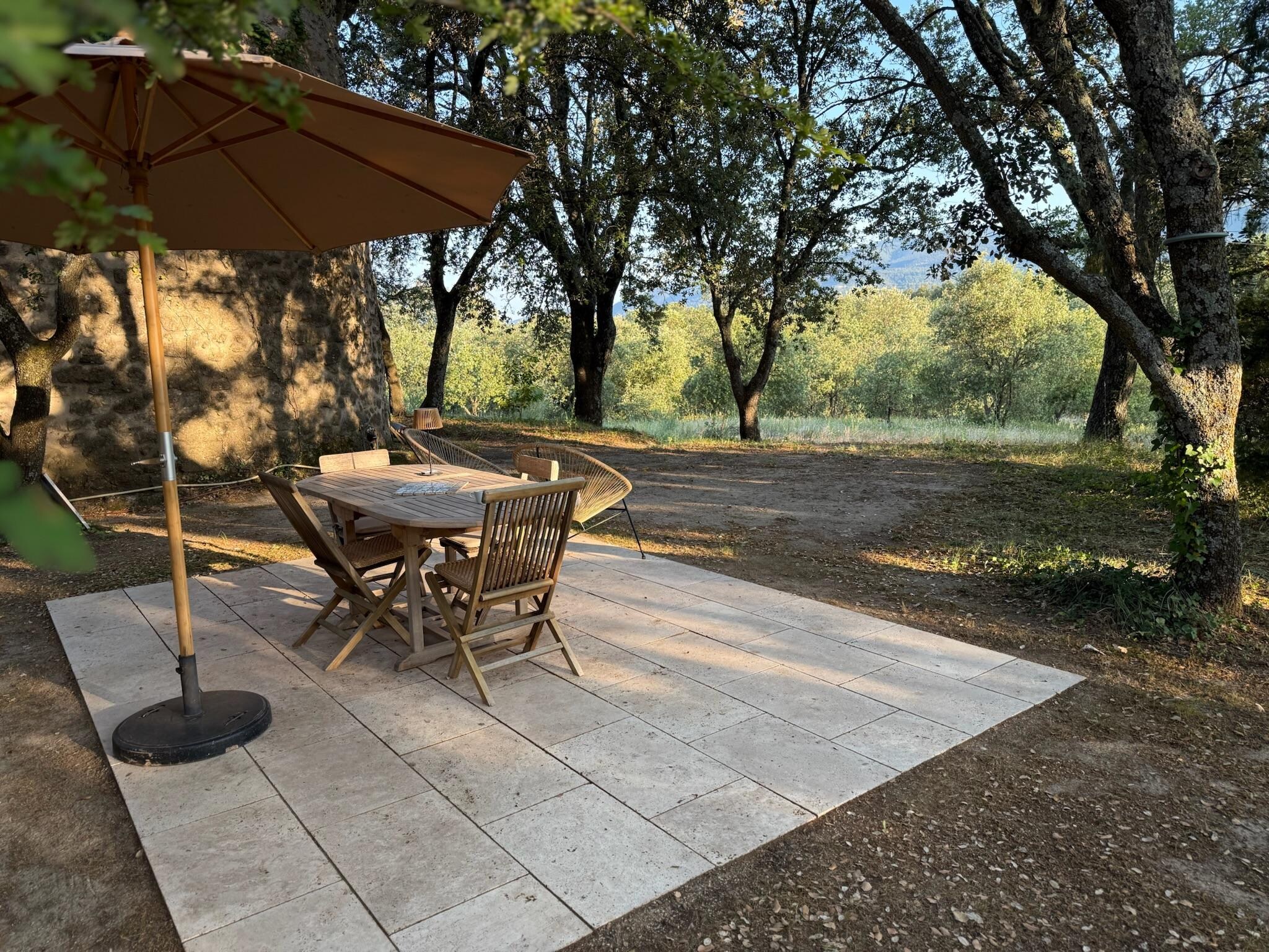 The wonderful patio to enjoy morning espresso!