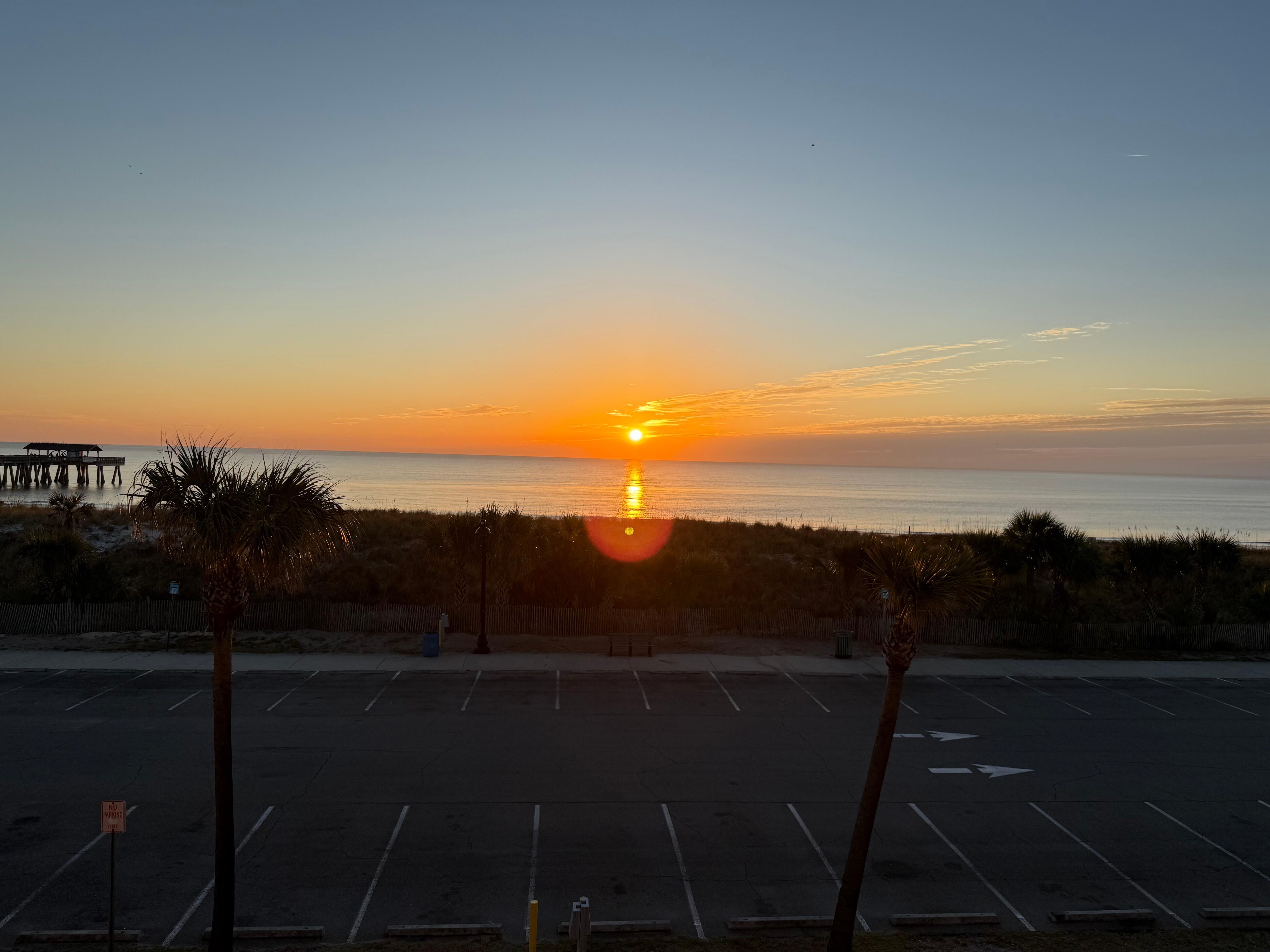 Stunning sunrise from the balcony 