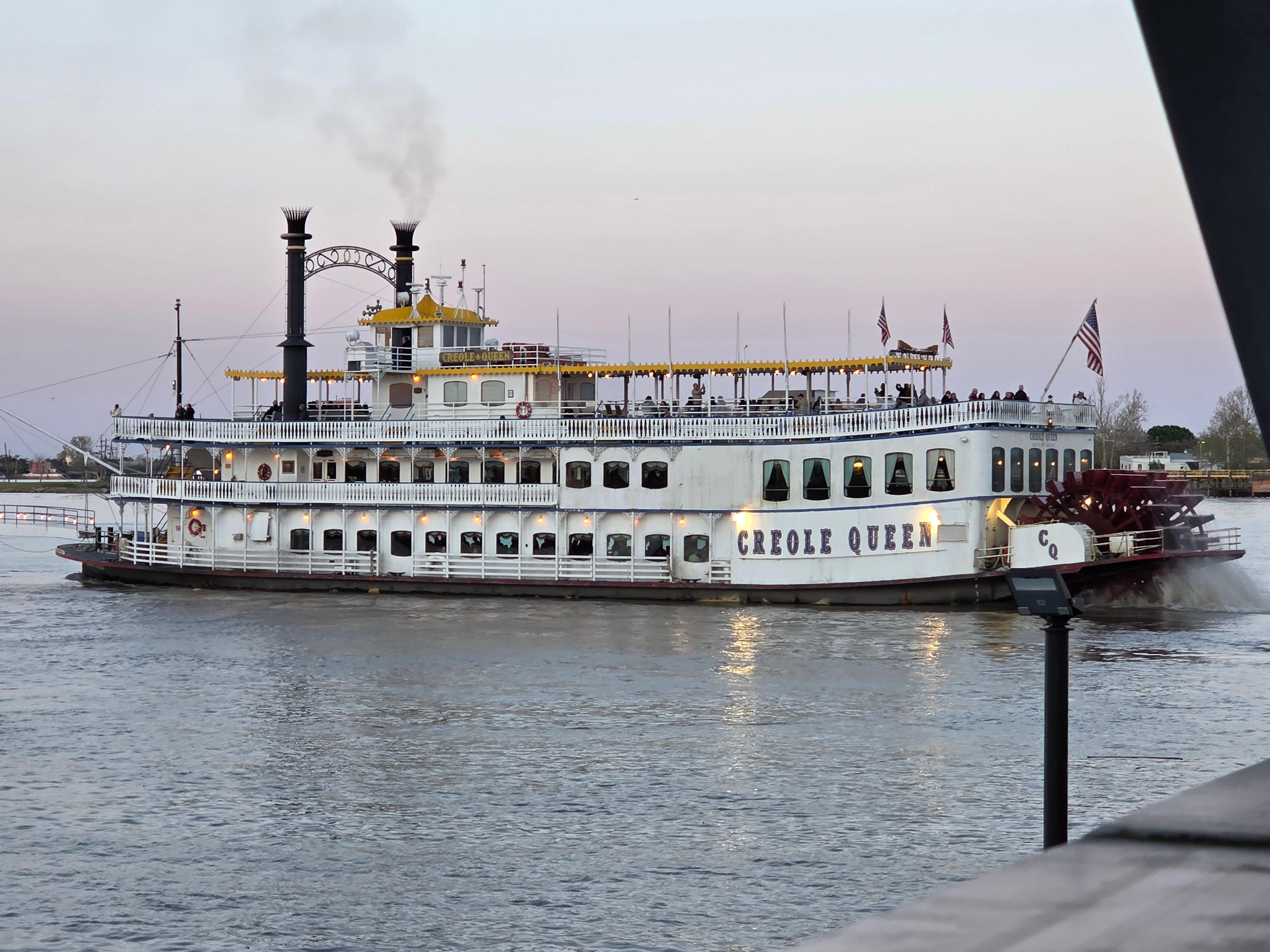 Watching the riverboat 