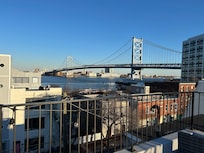 Franklin bridge over Delaware River (views from the rooftop patio)