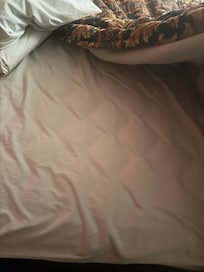 Bed with hair and crumbs In it!