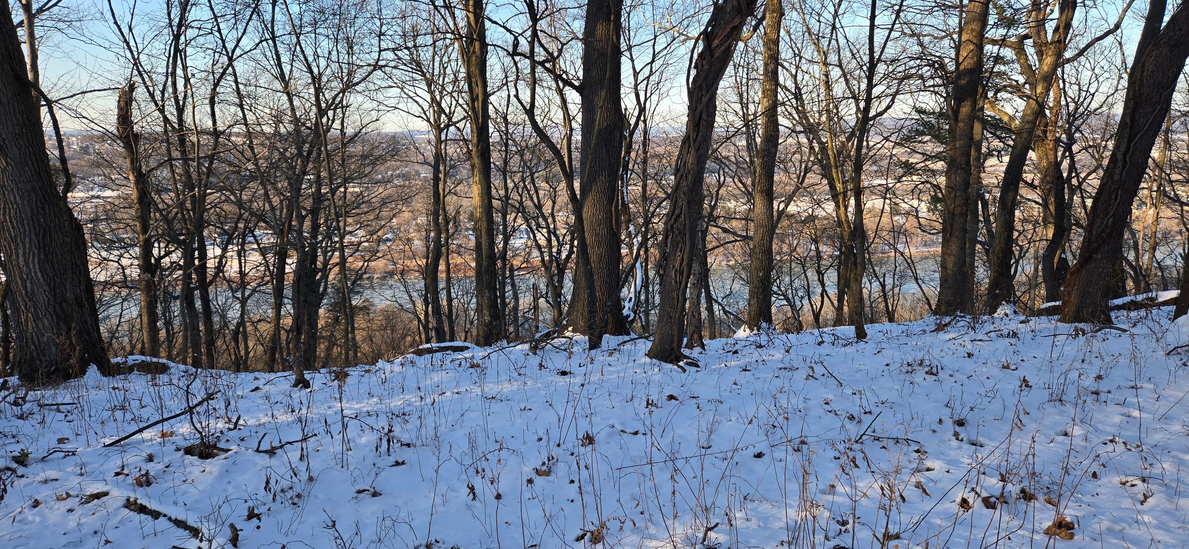 Looking down on an icey Susquehanna 