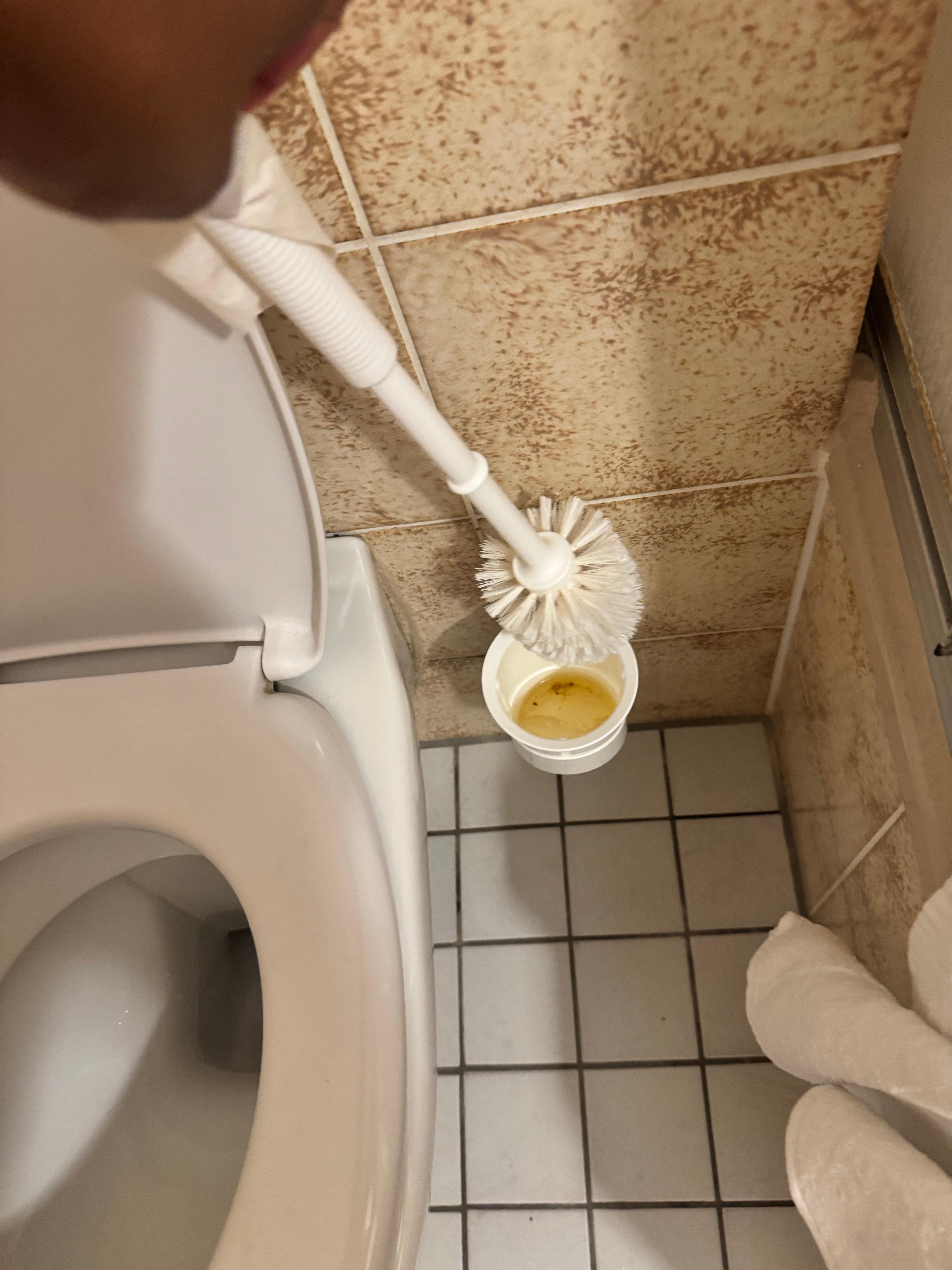 Die Klobürste wurden genau so bei der Ankunft hinterlassen 🤢