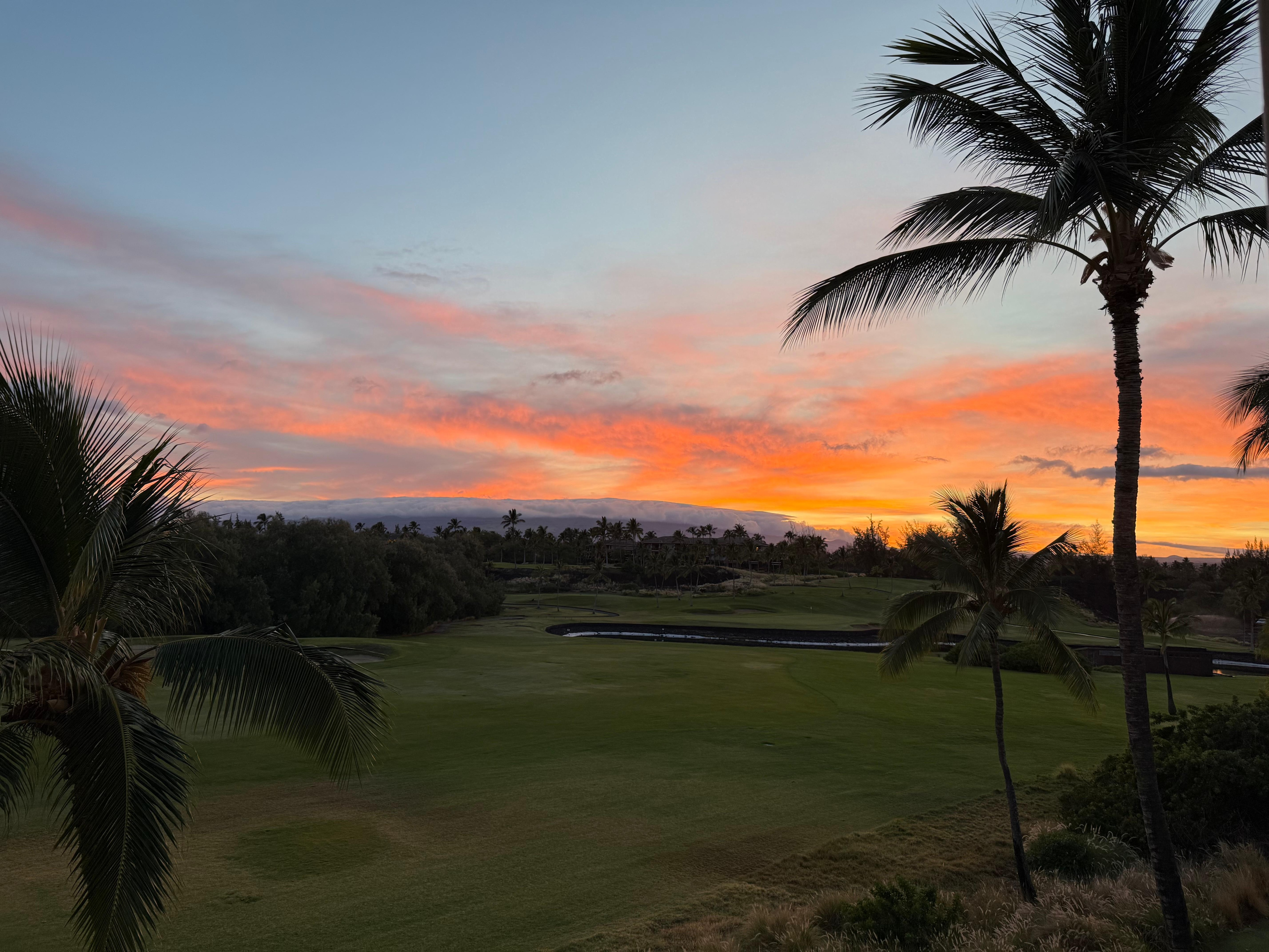 Sunset view from the balcony.