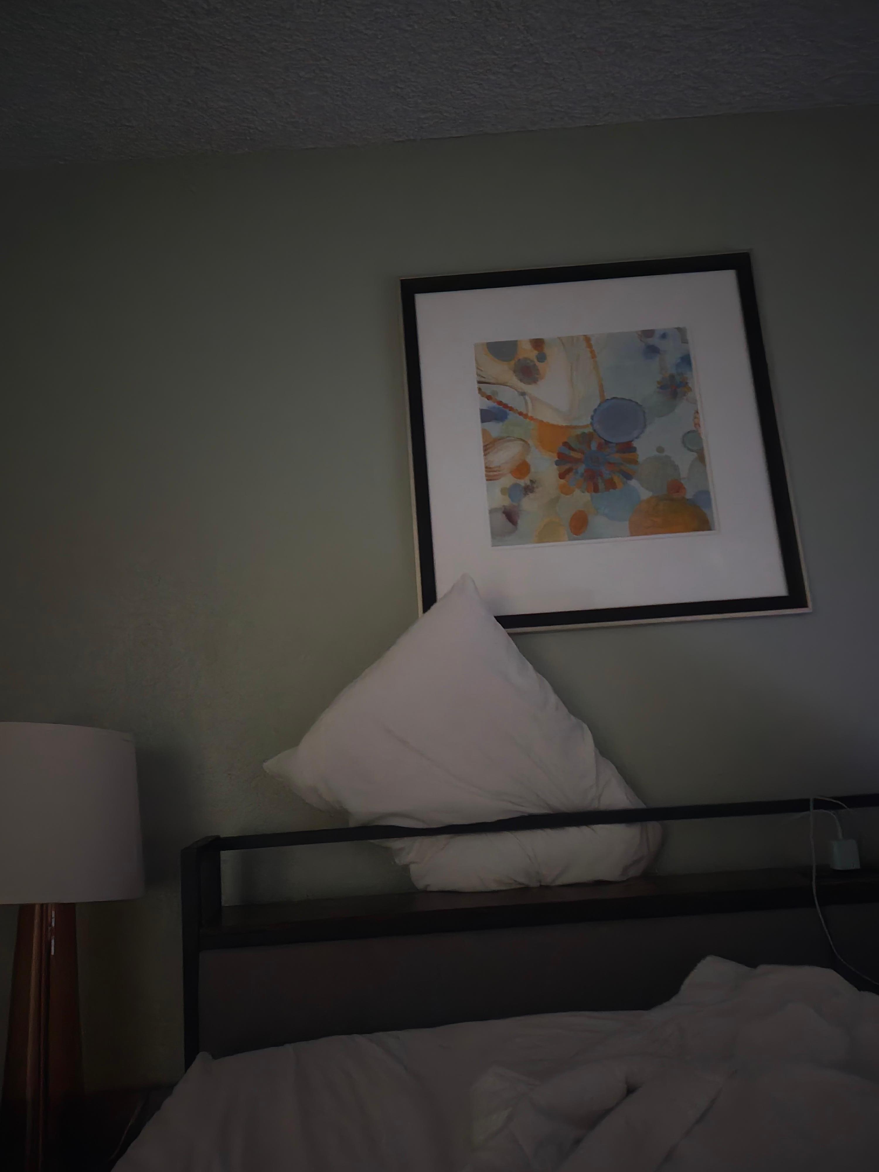 Had to add people to keep the headboard from moving because it was not attached properly.