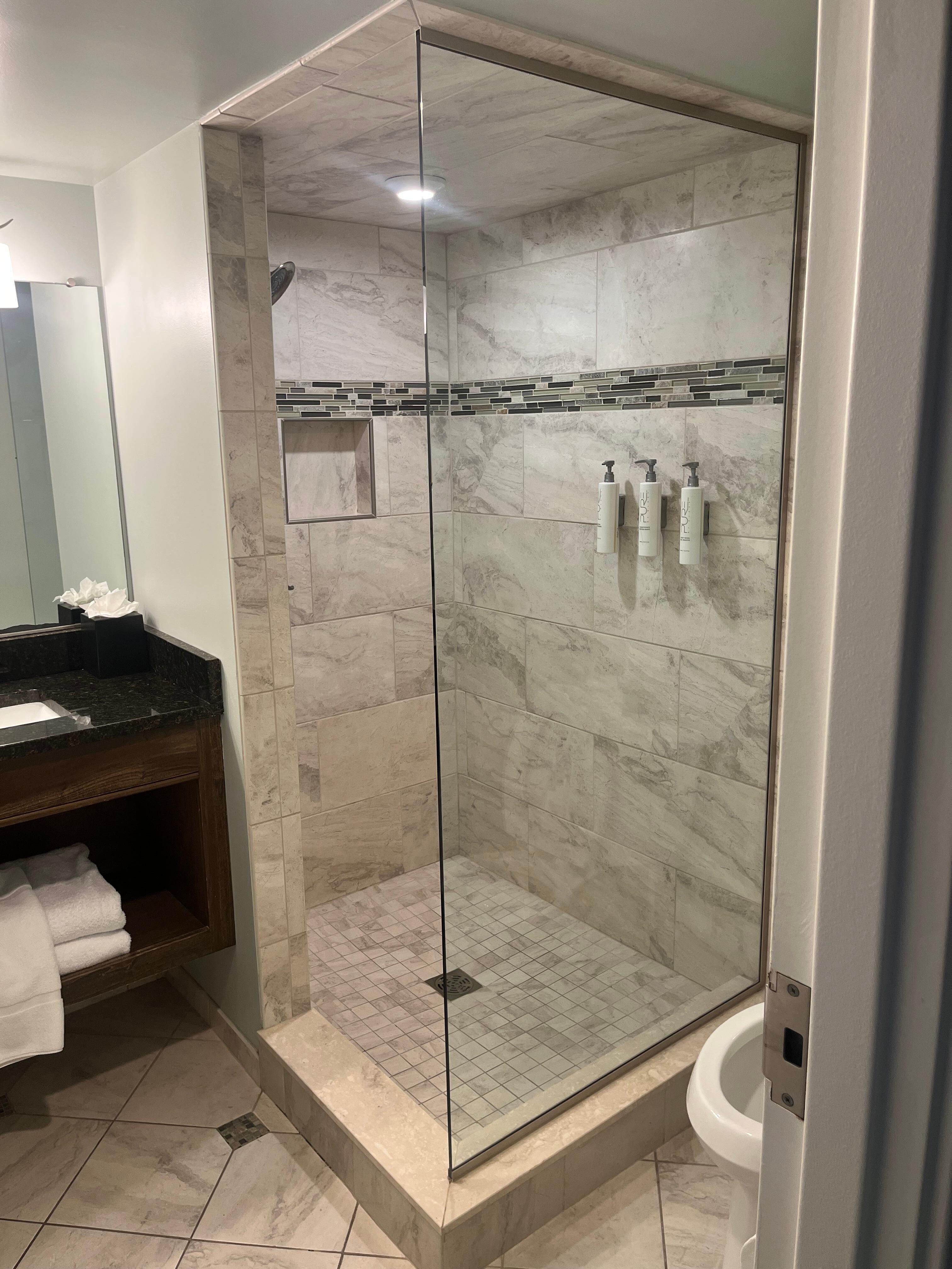 Wonderful spacious bathroom/step in shower