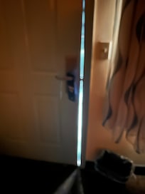 This the entrance door fully closed