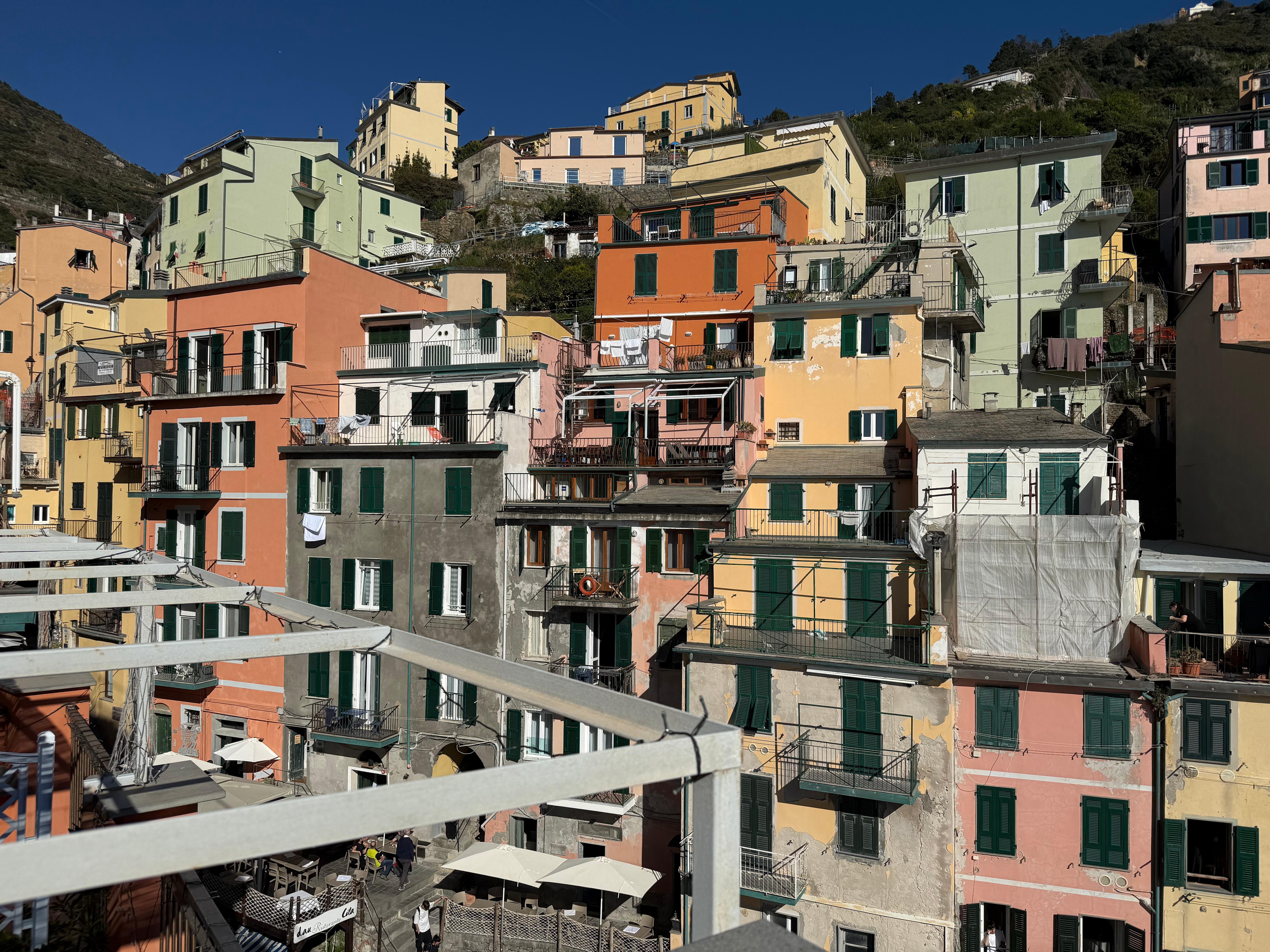 View into town from terrace 