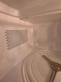 Filthy inside the microwave