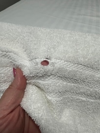 Hole on towel