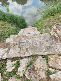 Stairs into the river
