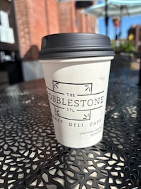 Coffee from the business at the first floor of the loft.