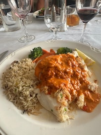 The Baked stuffed Haddock was delicious!