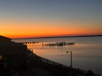 Sunset view from the master bedroom deck.