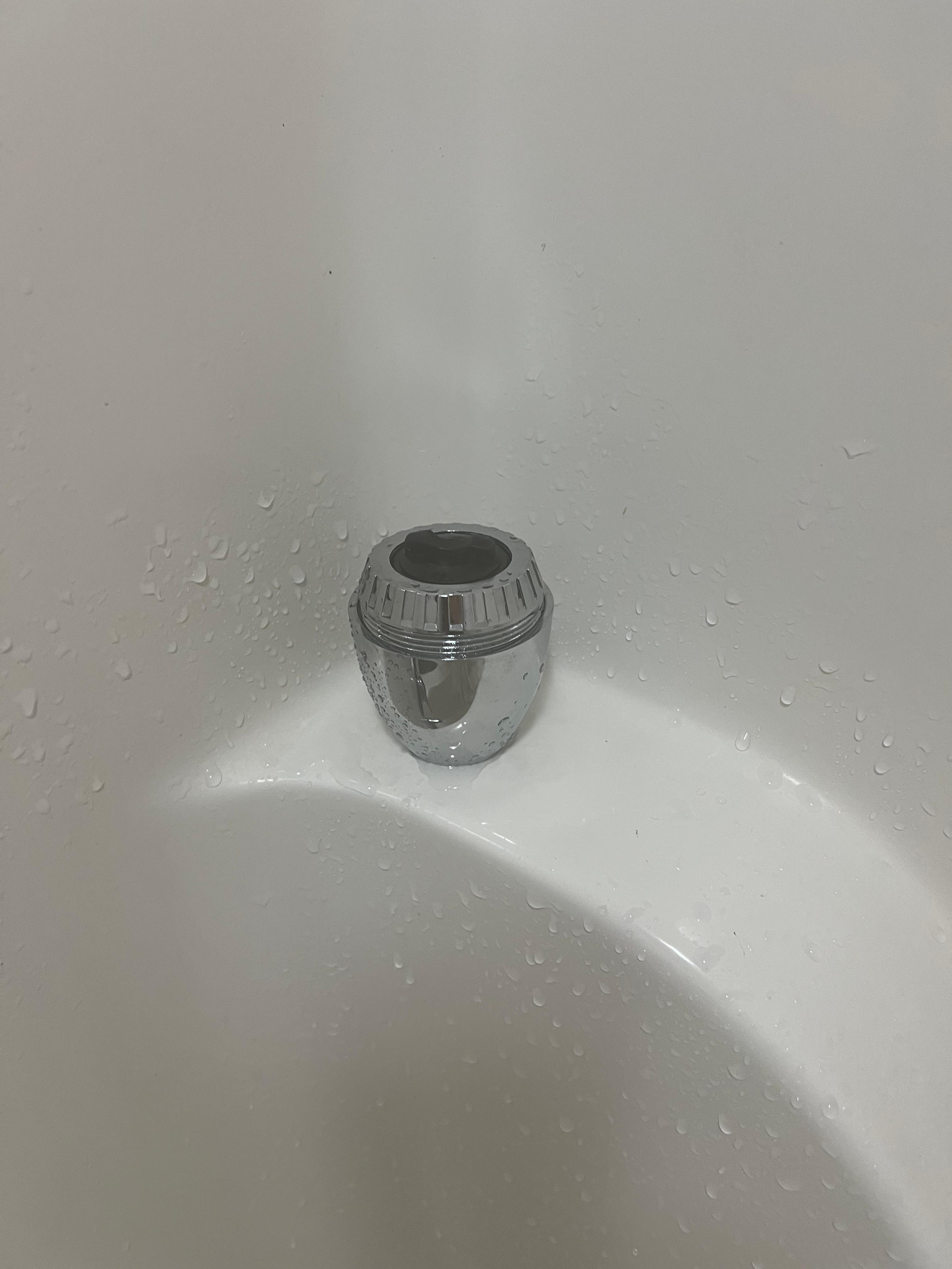 Broken shower head.