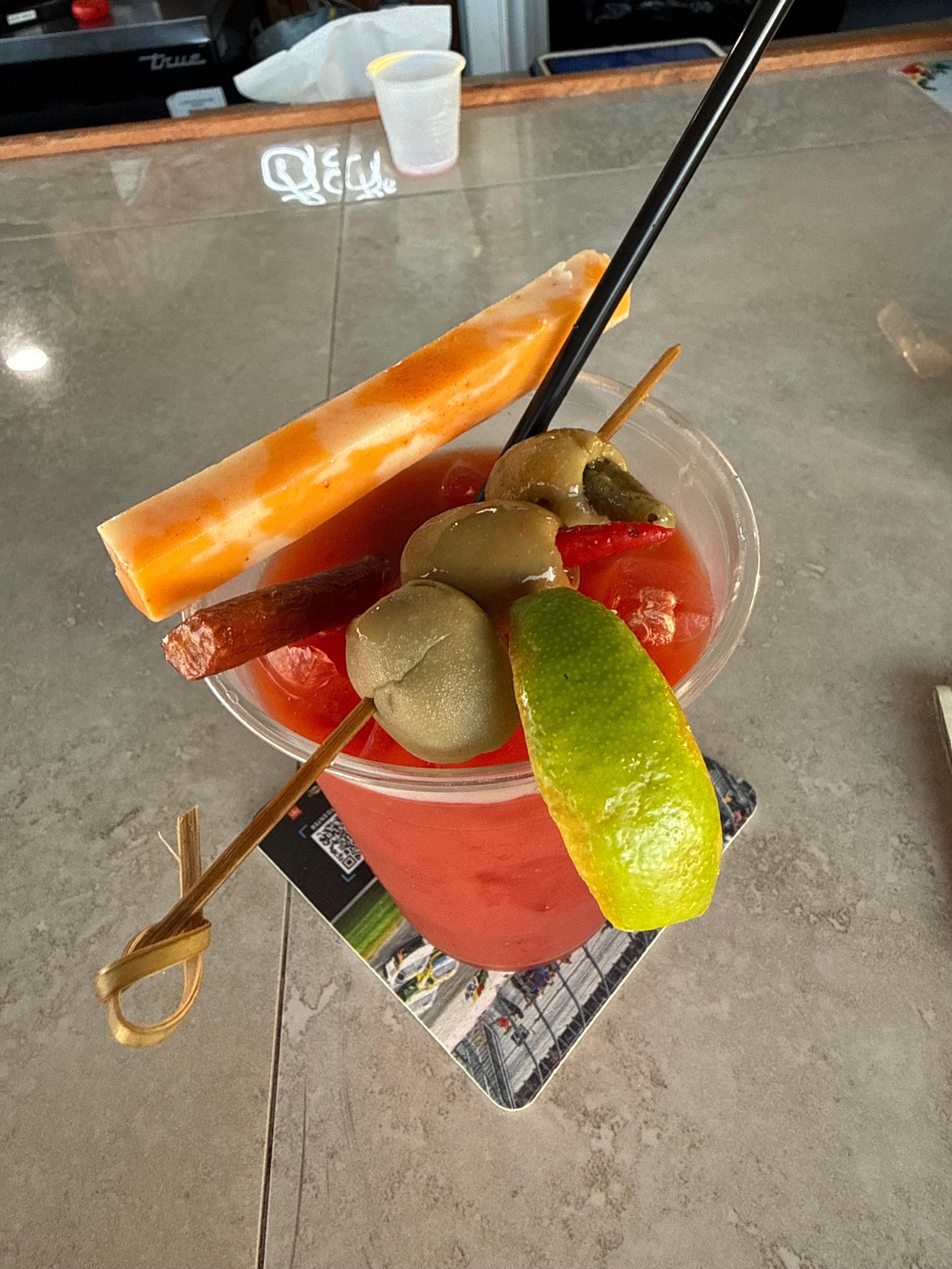 Loaded Bloody Mary. Very yummy 