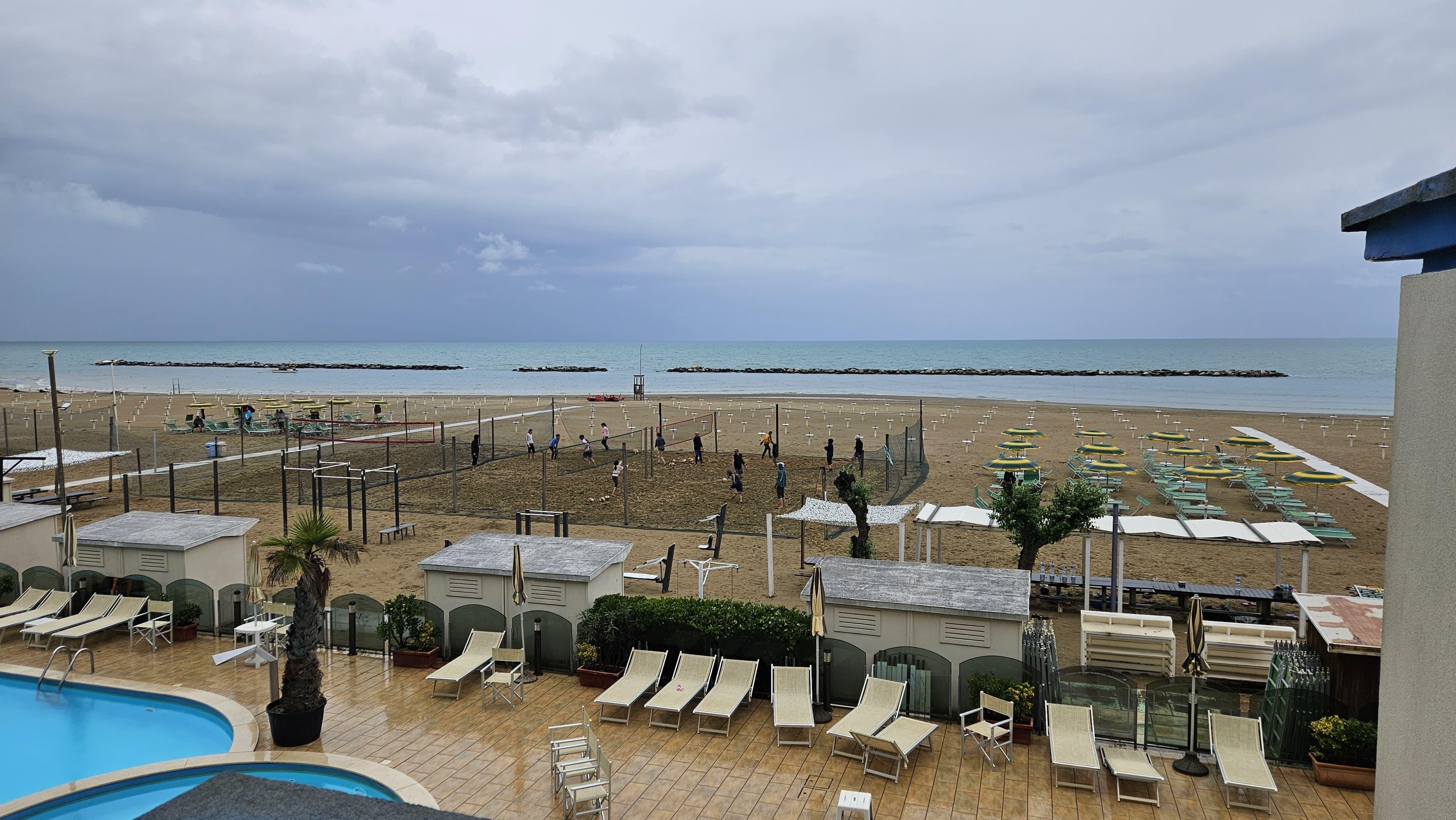 View from our balcony. Second floor room. 