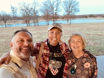 Family on the back porch
