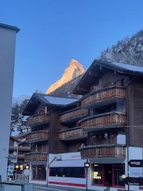 View of the Matterhorn from in front of the hotel!