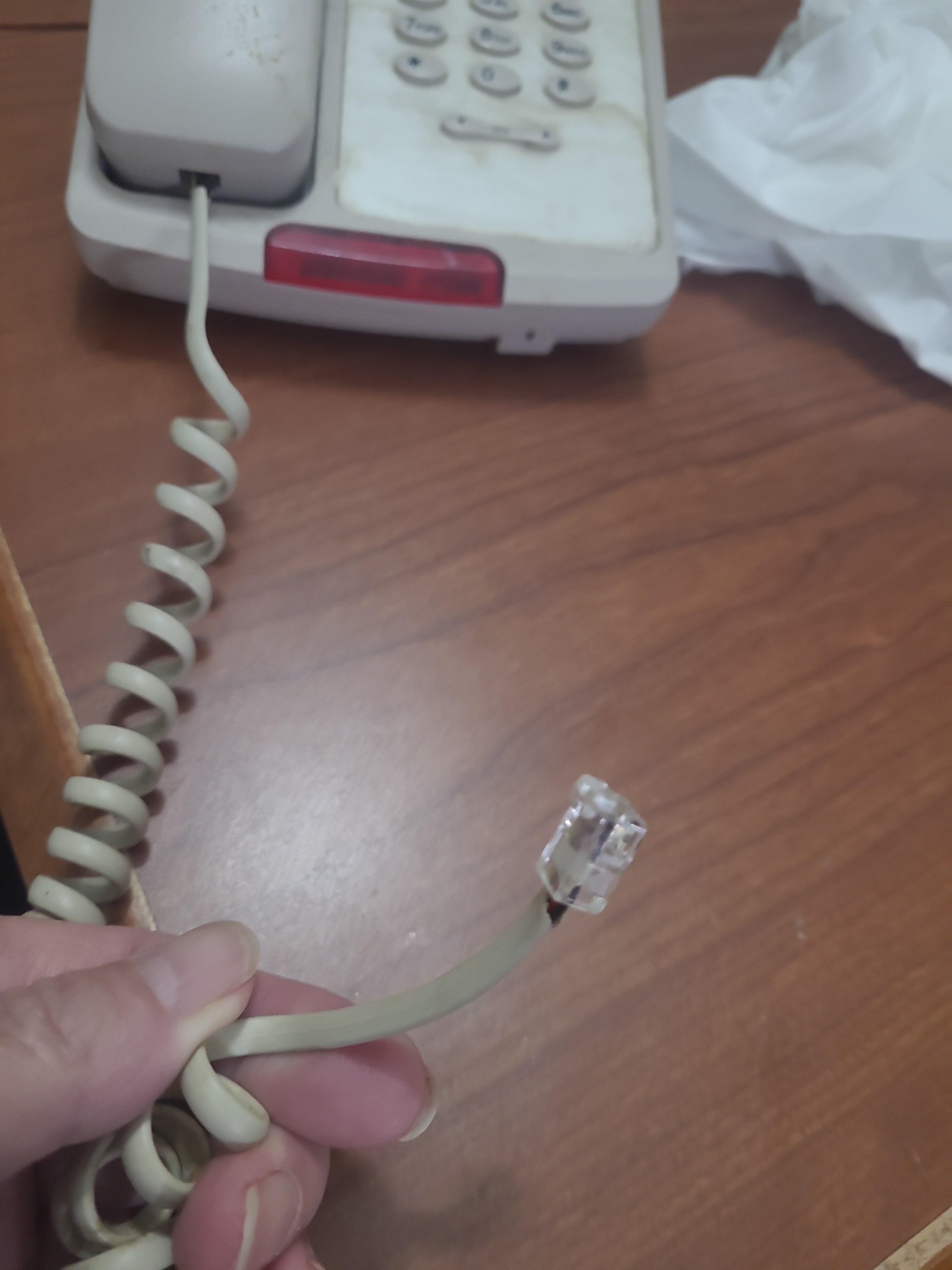 Broken phone cord