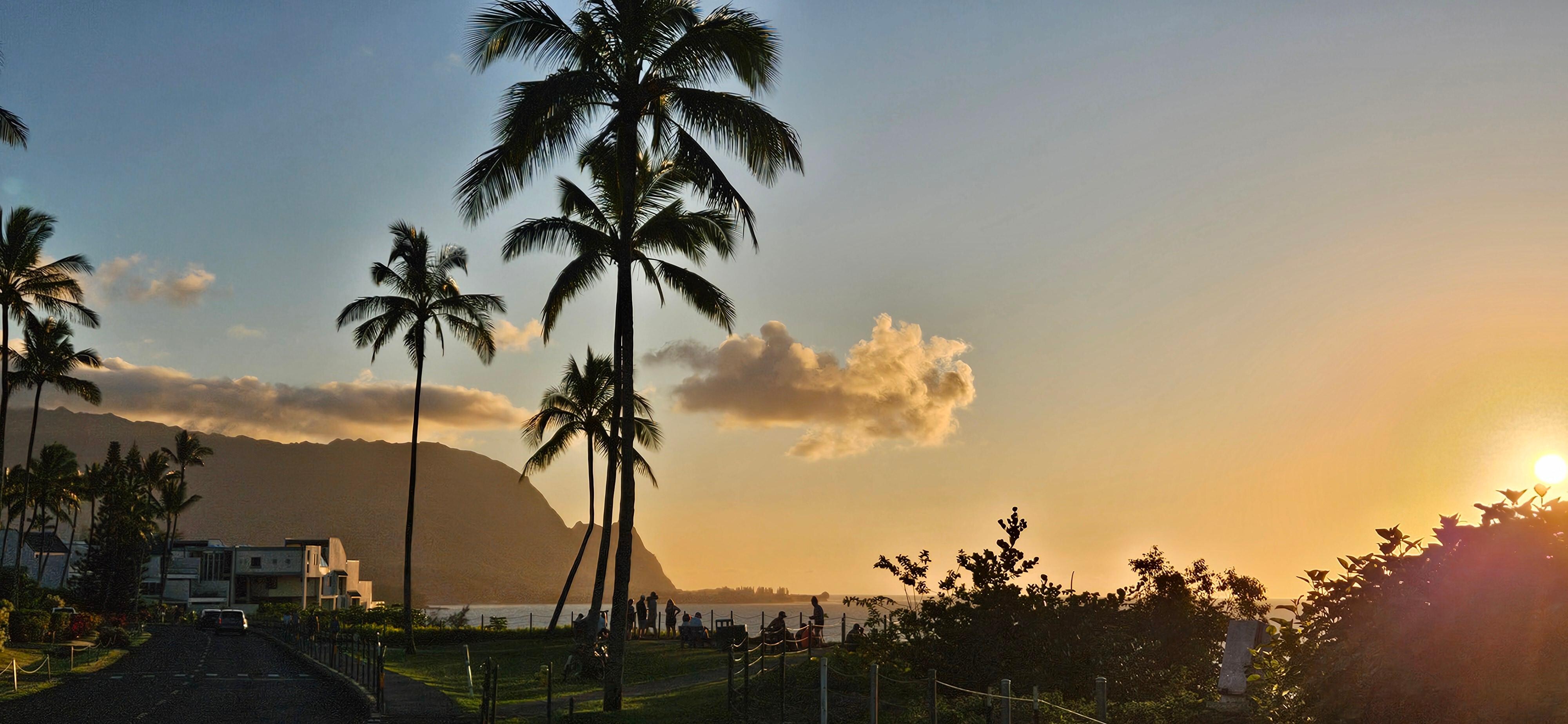 Sunset from lanai on my first night