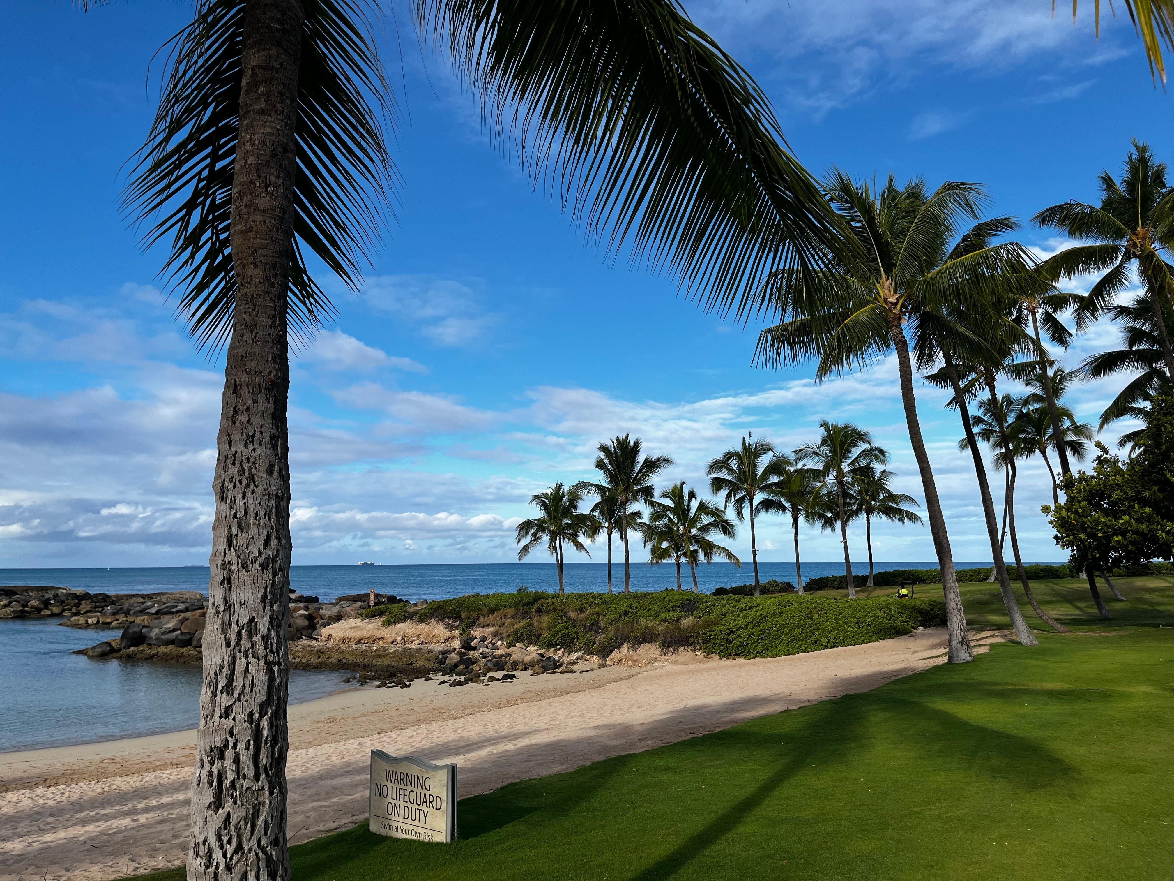View from walking path at lagoon