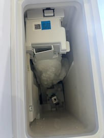 Frozen over ice maker