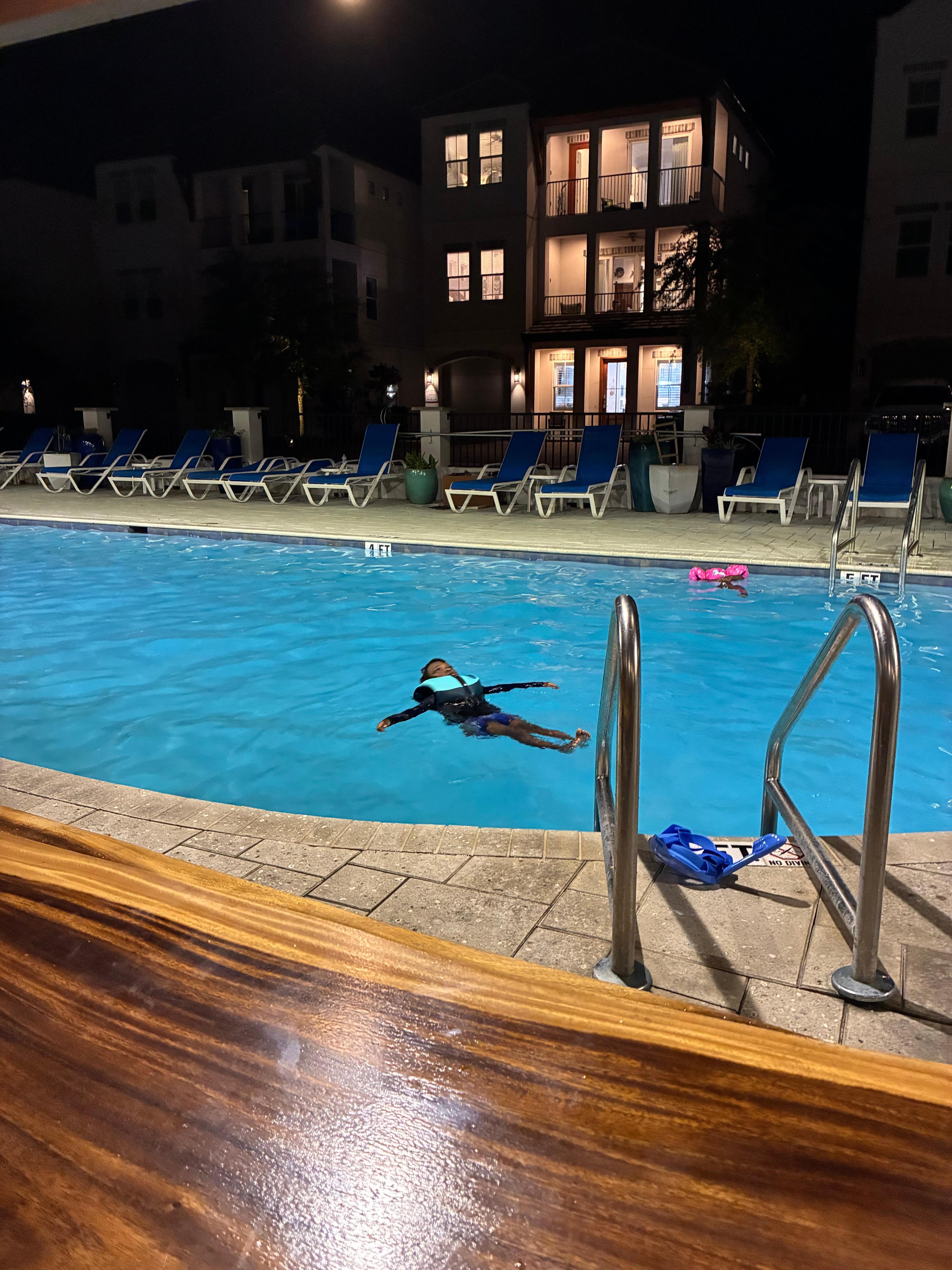 Kids having fun in pool