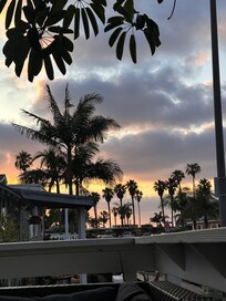 Sunset view from deck.