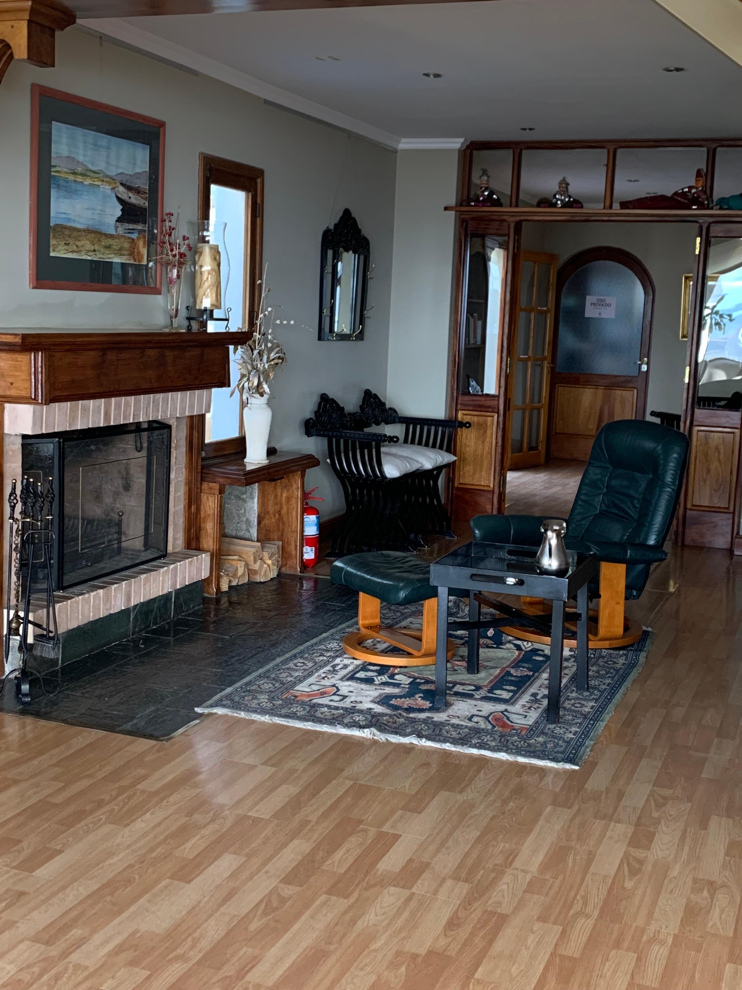 One of two lounge spaces