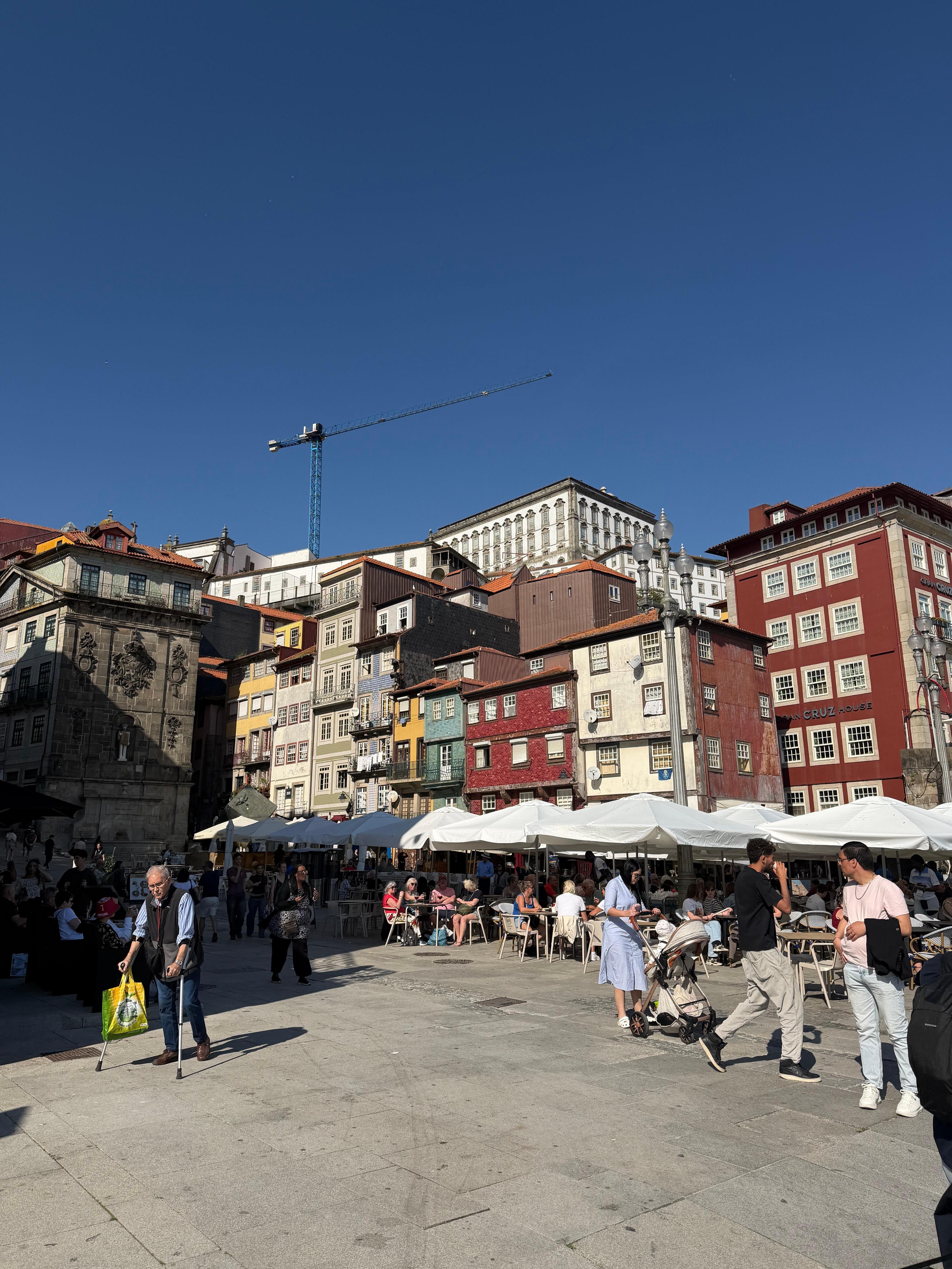 Out the front door and down the hill from great restaurants and people watching.
