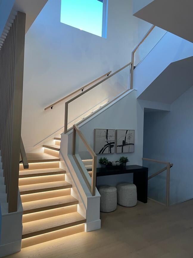 Stairs lightup as you walk up or down!