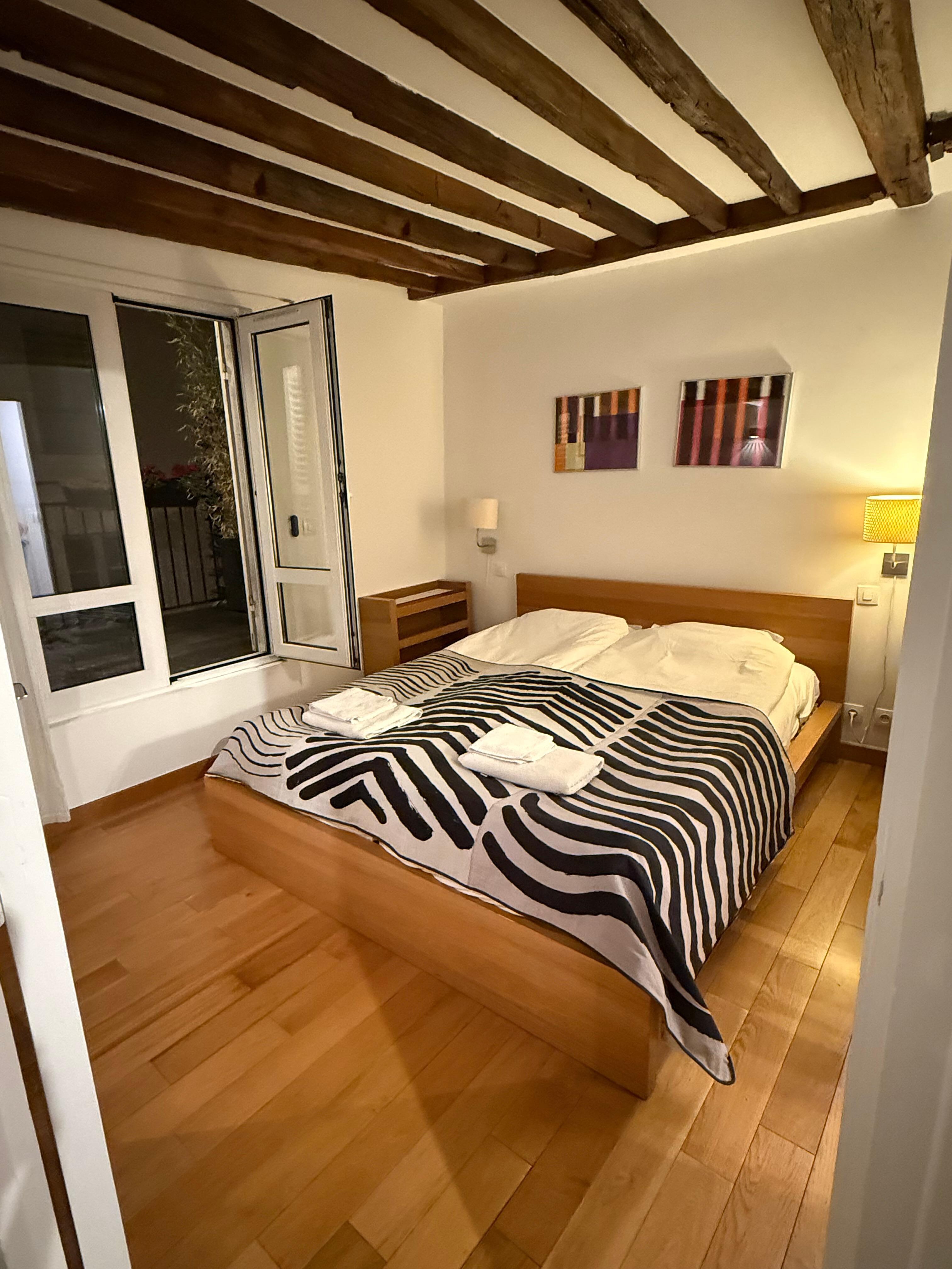 Comfy bed and separate a/c in room