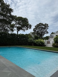 Day-time view of the pool