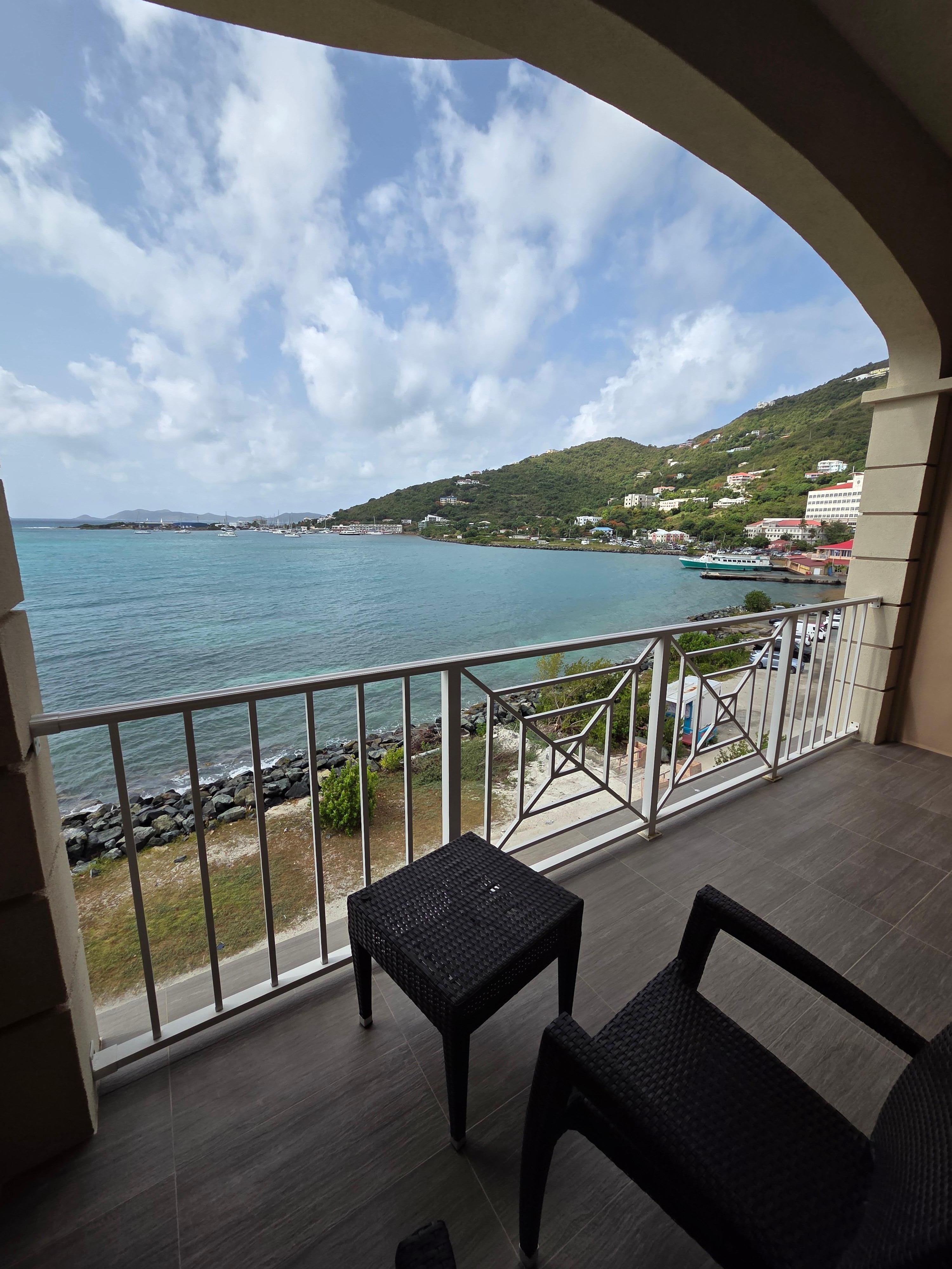 View from balcony, oceanside room