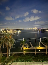 From balcony of our room. So pretty at night!