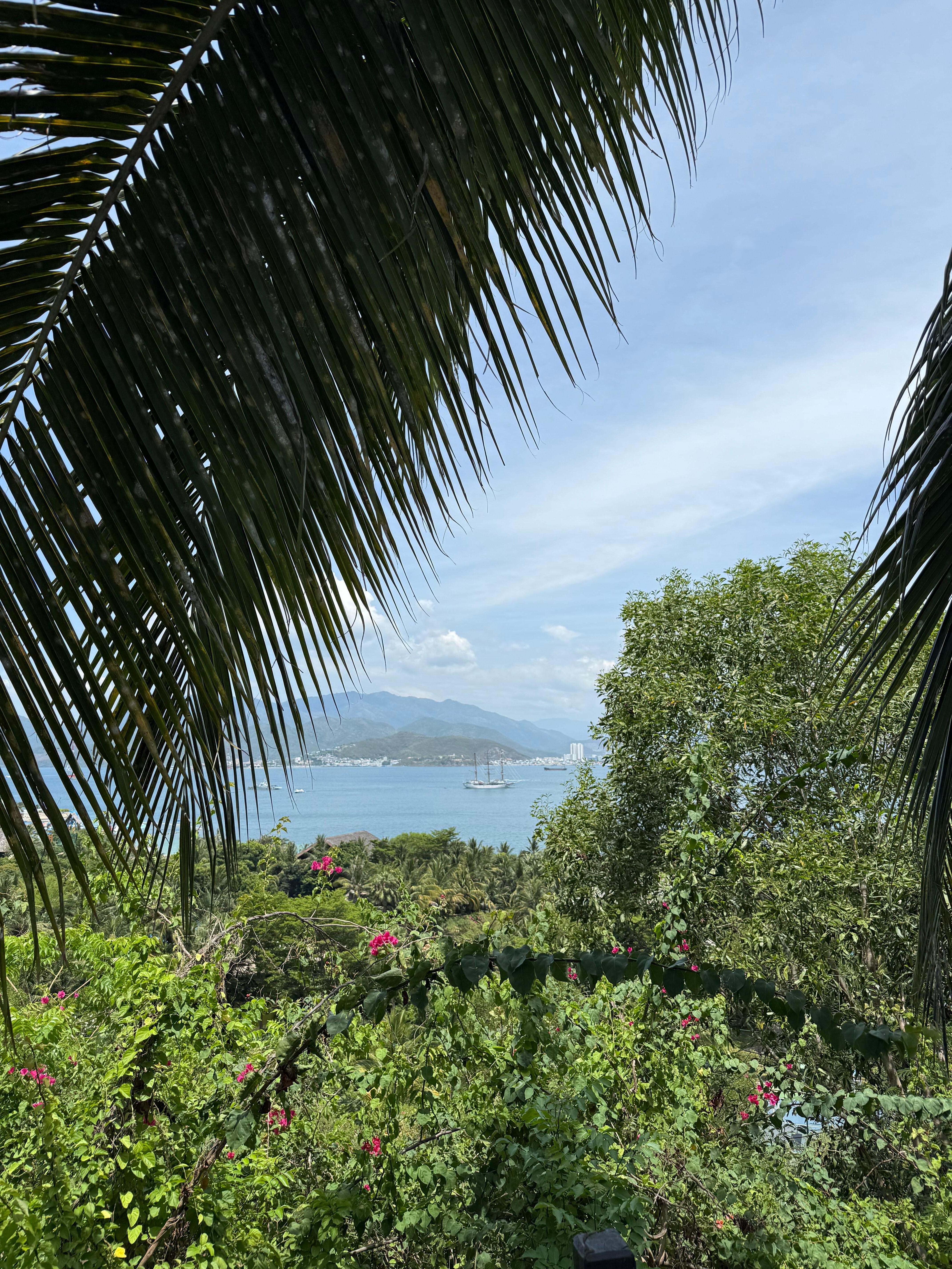 View of the bay from the pool at the villa 